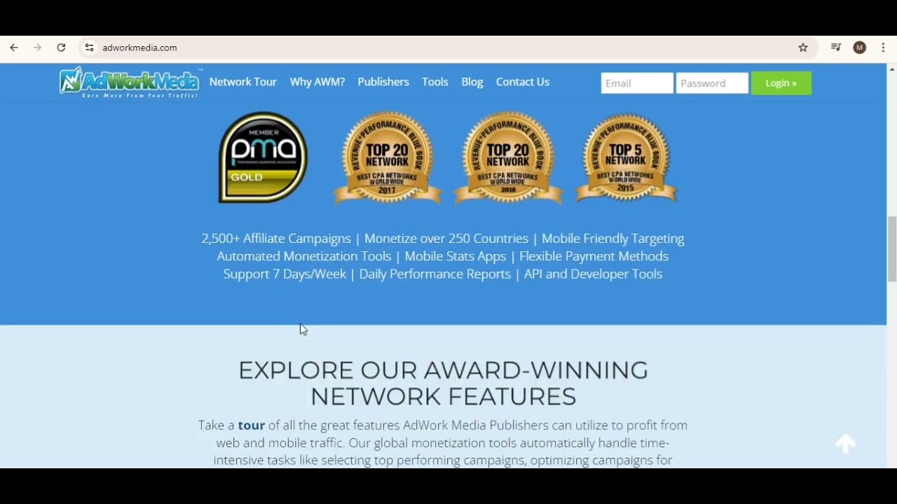 Alternatively content locking cpa network