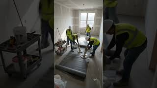 From Empty Studio to Luxury Dream Apartment! Metallic Epoxy Floor Transformation! #beforeandafter