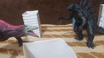 Legendary Godzilla Vs Skull Crawler [Stop Motion Battle] Godzilla Stop Motion Battle