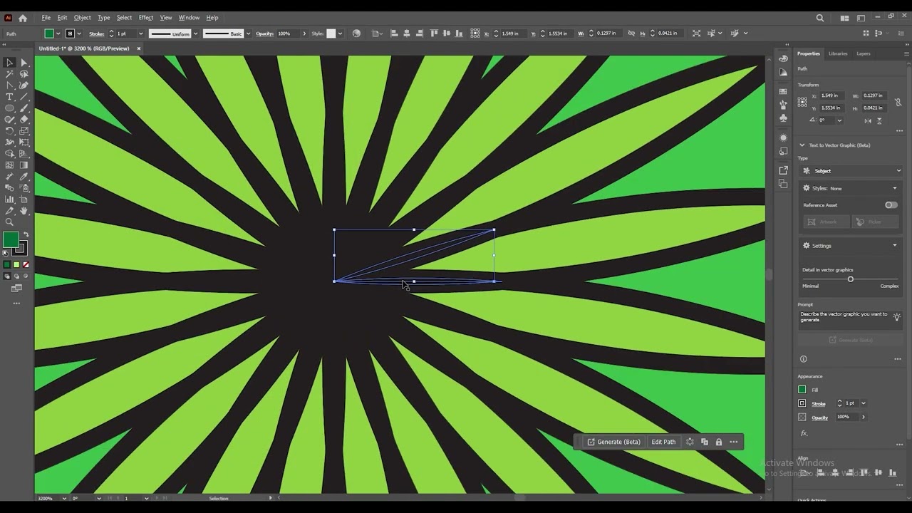 Leaf Logo in Adobe Illustrator