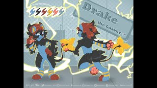 Drake the Luxray ref sheet commission timelapse / speedpaint | Таймлапс комишного референса