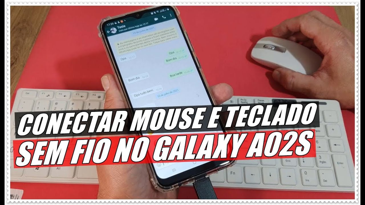 COMO CONECTAR MOUSE E TECLADO SEM FIO NO CELULAR SAMSUNG GALAXY A02S ...