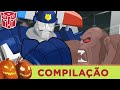 Transformers em português 🎃 HALLOWEEN Compilação | Rescue Bots | 1 HORA | Episódios Completos