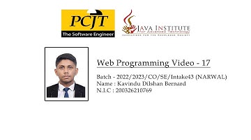 Web Programming Video 17
