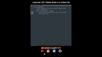Leetcode 237. Delete Node in a Linked List in Python | Python Leetcode | Python Coding Tutorial