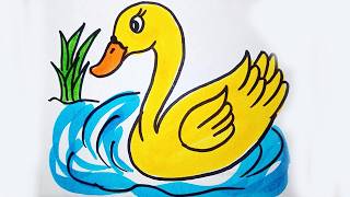 🦆 How To Draw A Duck Easy Duck Drawing Easy Step By Step Cute Duck Drawing For Kids
