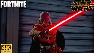 Darth Vader Gameplay with His Lightsaber - Fortnite (4K 60FPS) Duos and Squads Match