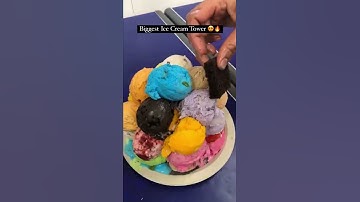 ice cream tower           #shorts #shortvideo #love #food #icecream #foodie #yummy #tower #yum