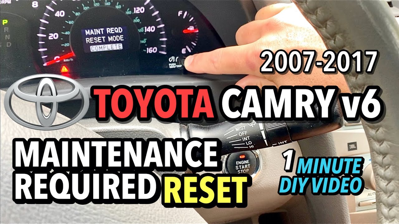 Toyota Camry Reset Maintenance