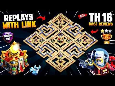 COC TH16 Base Link With Replays ONLY 1 STAR Town Hall 16 Unbeatable Th16 War Base Legend Base COC TH16 Base Link With Replays ONLY 1 STAR Town Hall 16 Unbeatable Th16 War Base Legend Base