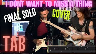 Aerosmith - I Dont Want To Miss A Thing Guitar Cover Tab Tutorial & Final Solo | Fractal Fm3