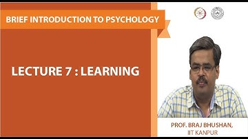 Lecture 7 : Learning