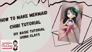 MERMAID CHIBI POLYMER CLAY TUTORIAL {BASIC TUTORIAL / KAWAII / HANDMADE}