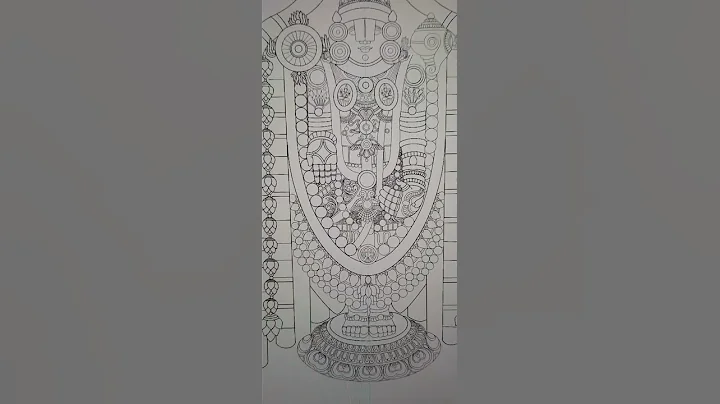 Lord of Lord's Balaji tanjore painting sketch #tanjorepainting #tirumala #tirupati #balaji