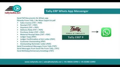 How to Send Invoice Pdf to Whats App From Tally