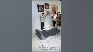 Unboxing a Compressed Sofa That Expands Instantly! #interiordesign #sofa  #furniture