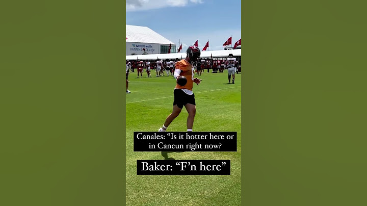 Baker Mayfield & Dave Canales Have A Little Convo Warming Up At Practice #gobucs #nfl #buccaneers