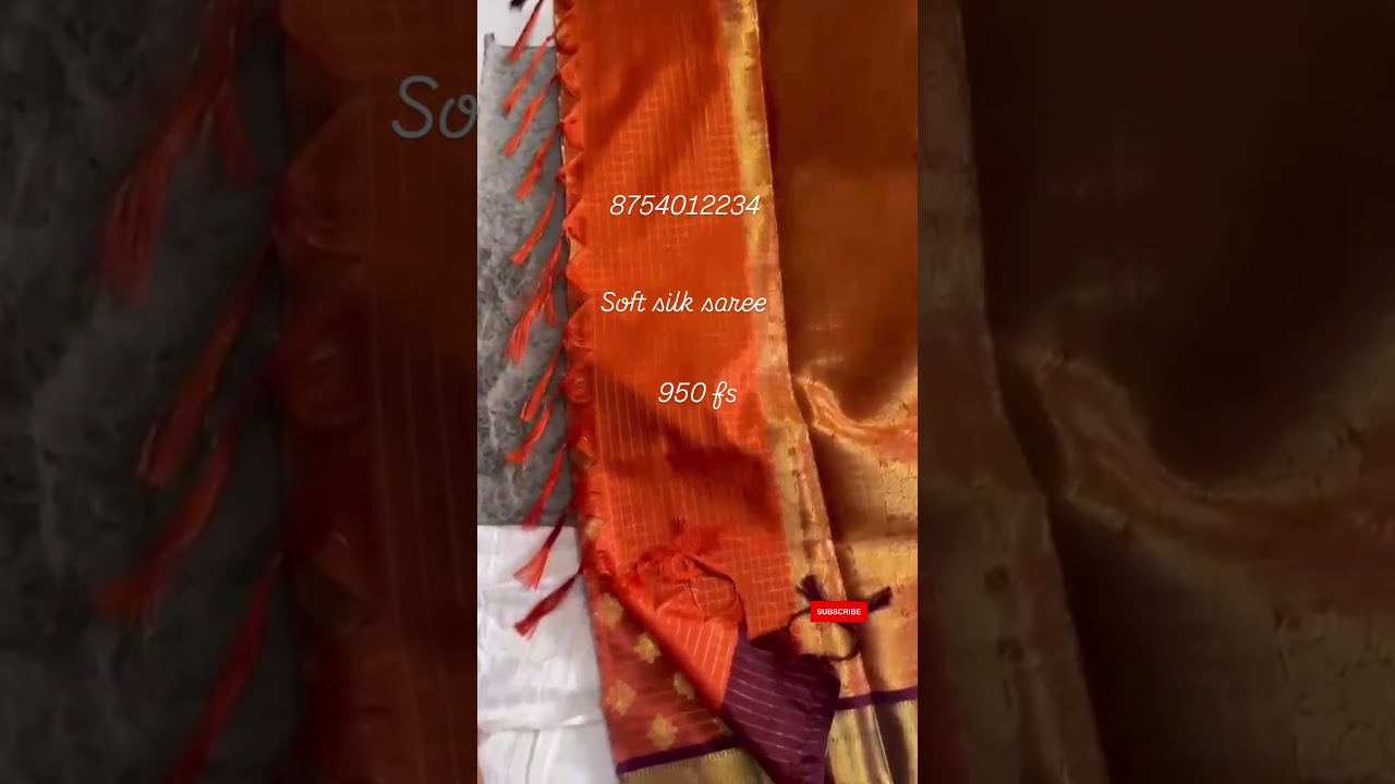 Banarasisoft silk fabricWith resham zari weaving chckFancy contrast weaving border 😍price950fs