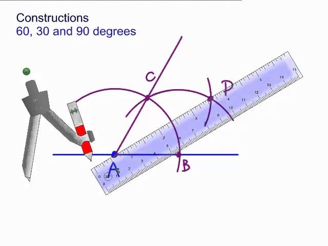 How to construct a 90 degree angle with compass 