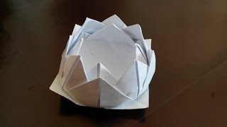 картинка: Лотос оригами с 16 лепестками, Lotus origami with 16 petals