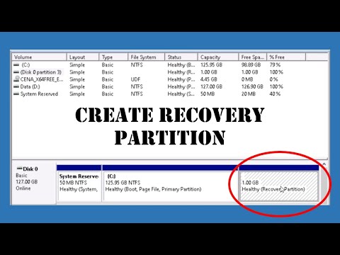 How to create a Recovery Partition in Microsoft Windows 10/11