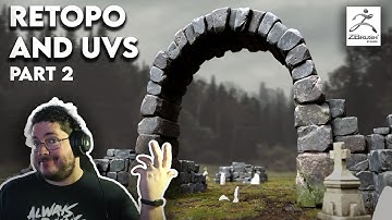 Environments for Games - Ruined Archway - Part 2 Low Poly and Uvs