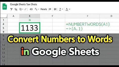 Convert Numbers to Words in Google Sheets | Step-by-Step Tutorial