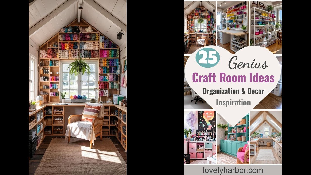 25 Craft Room Ideas with Genius Organization Decor Tips - YouTube
