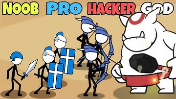 Stick Combat Battle Simulator - NOOB vs PRO vs HACKER vs GOD