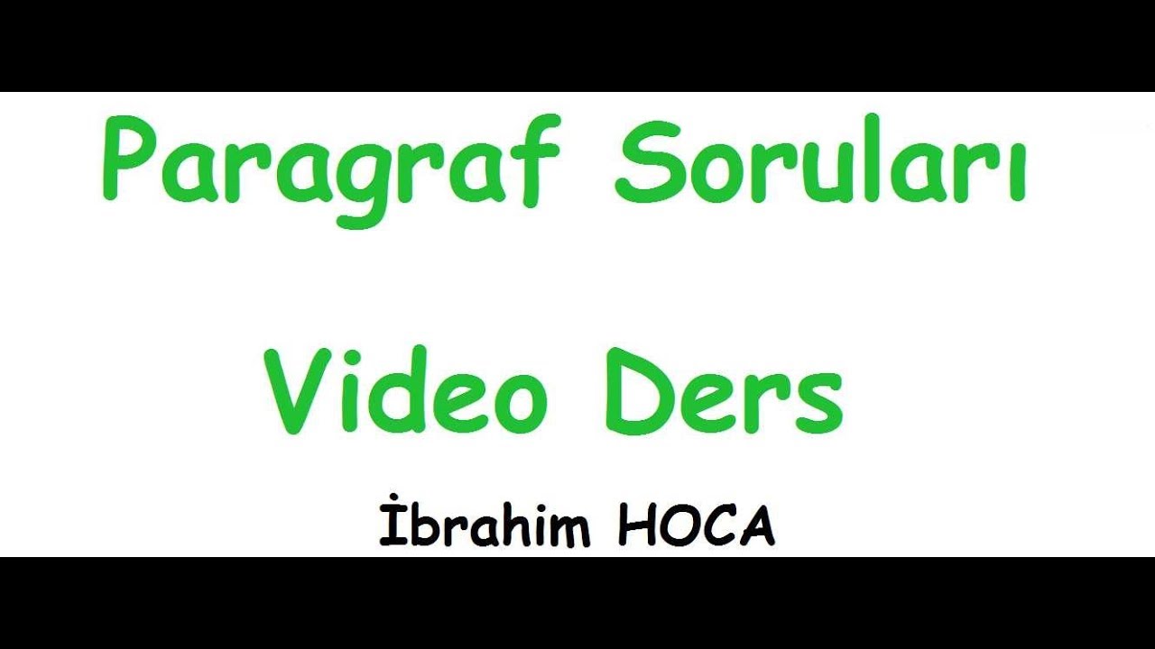 4. Sınıf Paragraf Soruları 3 - YouTube