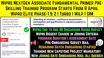 Wipro Biggest Change in Training & Onboarding Criteria 2024 | Joining Survey Form | New Joining Date