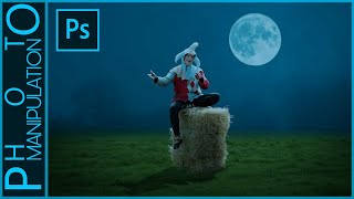 Moonlight Photo manipulation |  Photoshop tutorial | Jester Singing in Moonlight