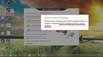 Recovery Windows 8/8.1 - Using Acer Recovery Management
