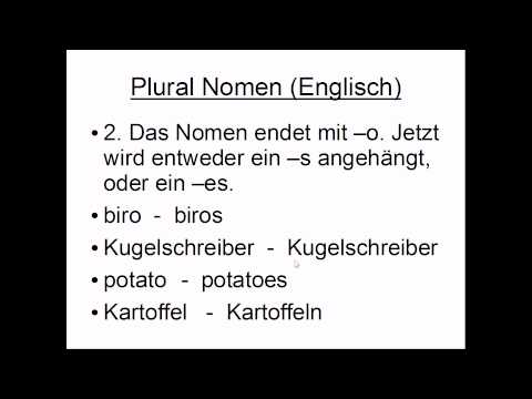 Plural Englisch (Grammatik)