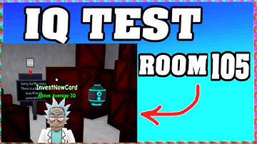 ROOM 105 IQ TEST Roblox Walkthrough 🧠 [Full Guide English]