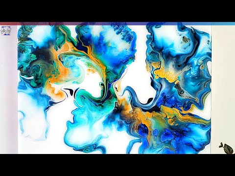 Paint and WATER Only 😲 Dutch Pour + Swipe?? MUST SEE Acrylic Pouring  Technique 