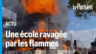 Montfermeil : un violent incendie ravage l’école Jules-Ferry en travaux