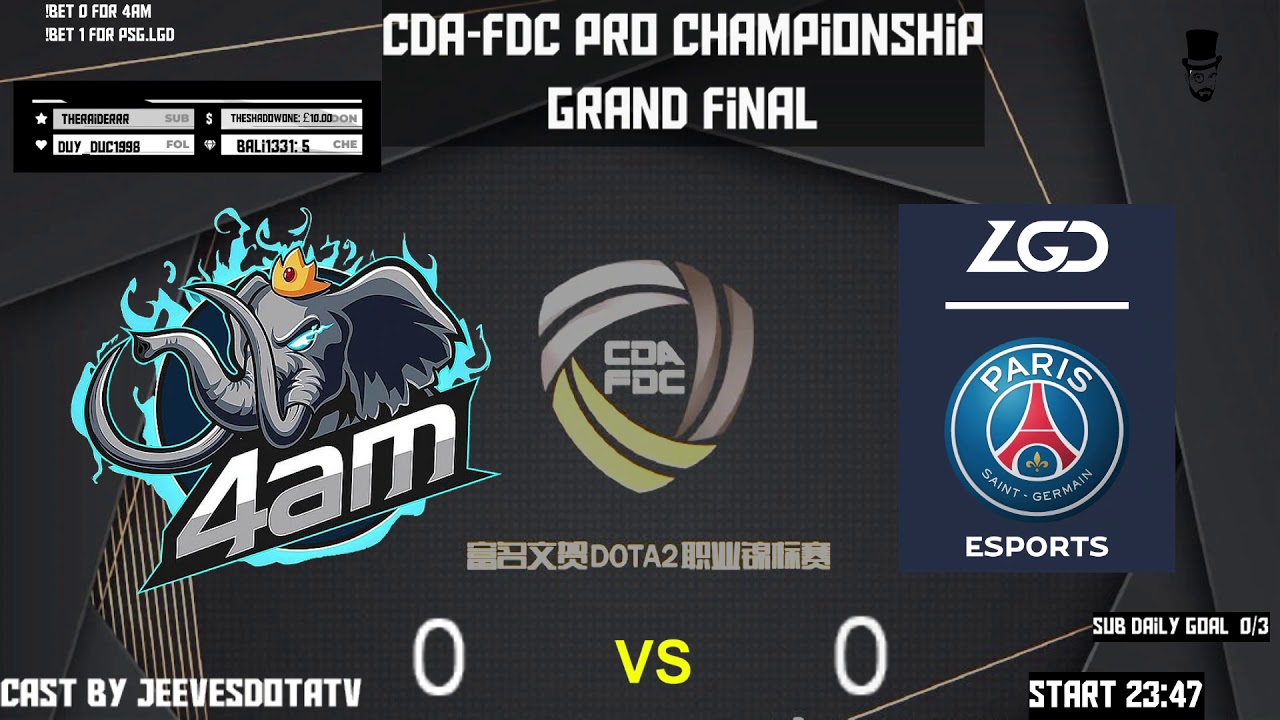 4AM vs PSG.LGD Grand Final BO5 CDA-FDC
