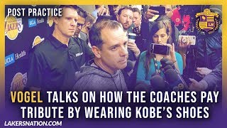 Lakers Post Practice: Vogel Talks On How Coaches Pay Tribute By Wearing Kobe's Shoes
