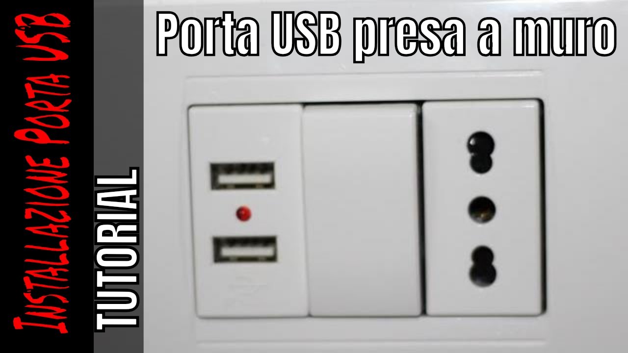 Modulo presa doppia USB da muro per placca cassetta 503