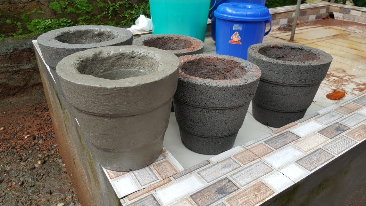 How to make cement pots easily at home സിമിന്റ് ചട്ടി എങ്ങിനെ നി