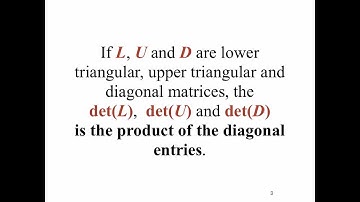 Special Matrices - Determinants