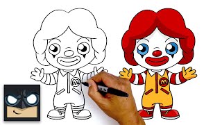 how to draw ronald mcdonald mcdonalds