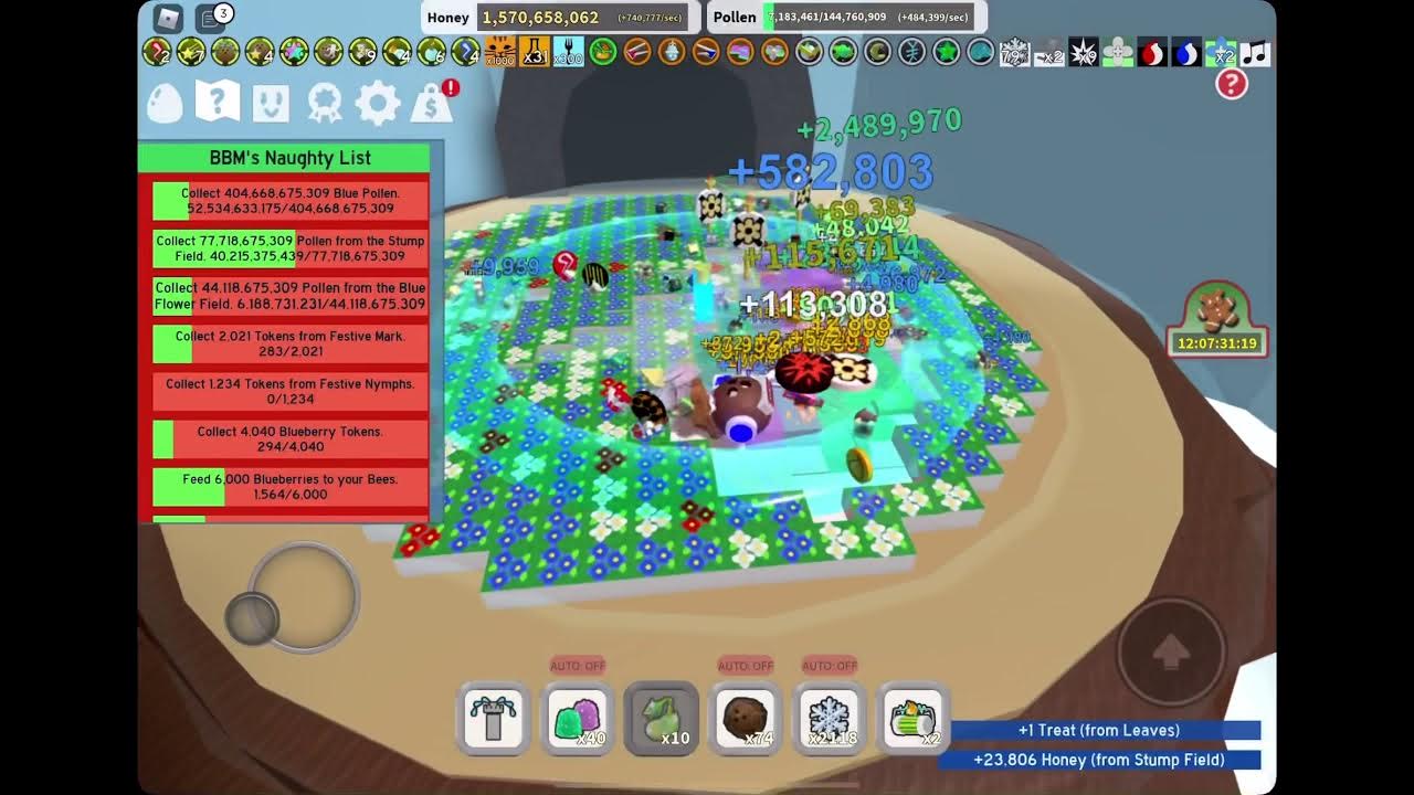 Fast stump pollen (bee swarm simulator Roblox) YouTube