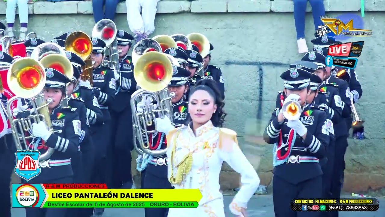 Banda De Musica Liceo Pantaleón Dalence, Desfile Cívico Estudiantil 2025  BICENTENARIO DE BOLIVIA