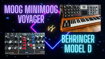 MOOG MINIMOOG VOYAGER vs BEHRINGER MODEL D - funk demo