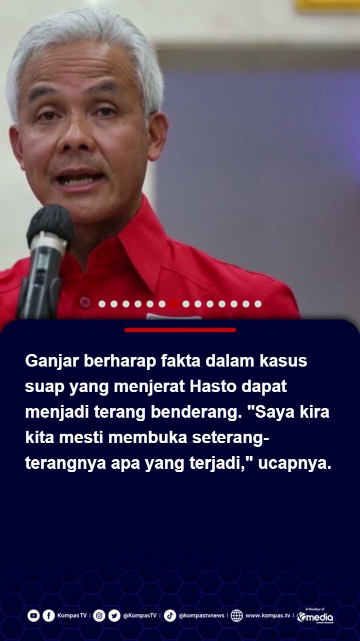Ganjar Dorong Sekjen PDI-P Hasto Ajukan Kembali Praperadilan Usai Tidak Diterima Hakim #pdip