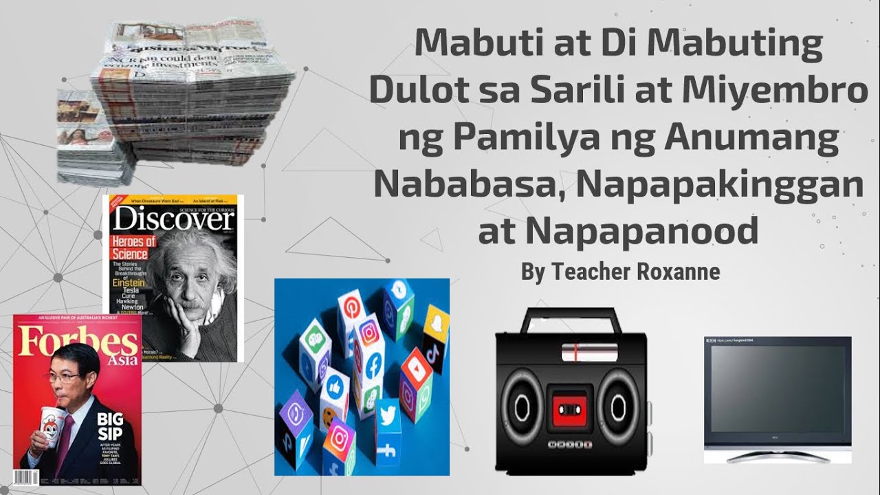 Mabuti At Di Mabuting Maidudulot Sa Sarili Ng Anumang Nababasa