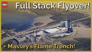 Starship Flight 3 Full Stack Testing + Massey's Flame Trench Updates | Starbase Flyover Update