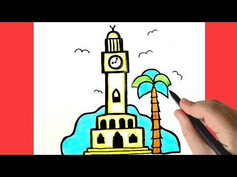 İzmir Saat Kulesi 🎈 Saat Kulesi Nasıl Çizilir - Kolay Çizimler - Easy Drawings